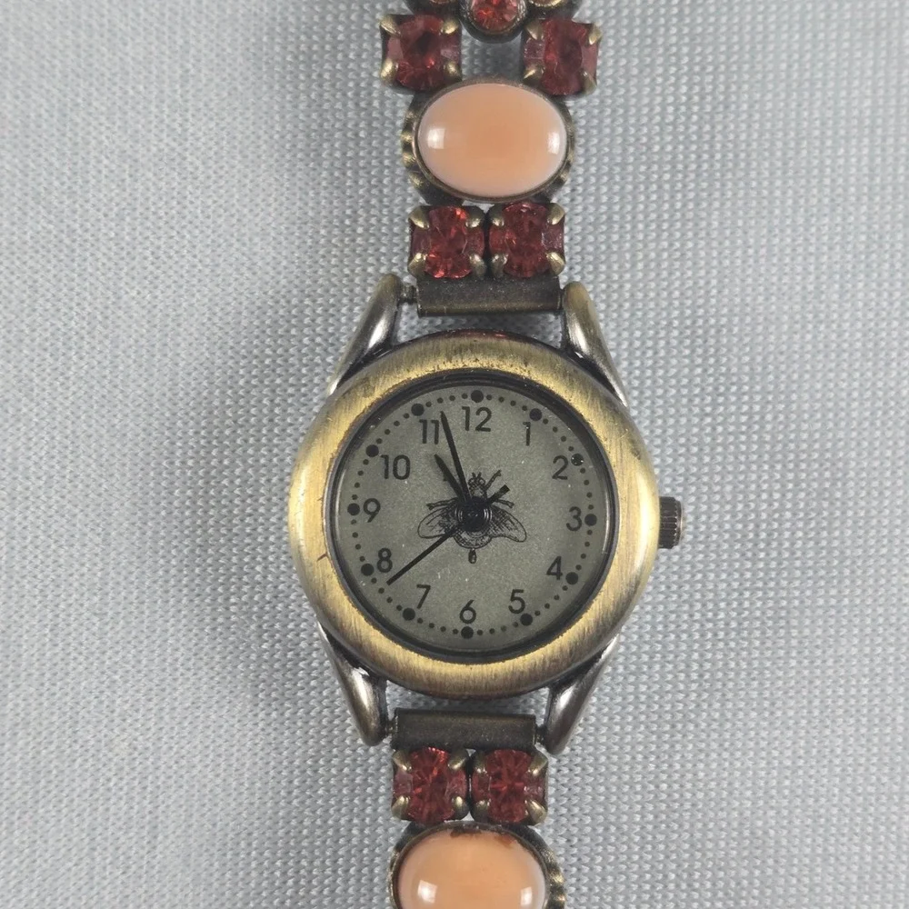 Marcy DeMarco La Contessa Bracelet Watch Rhinestone Vintage Whimsical Jewelry